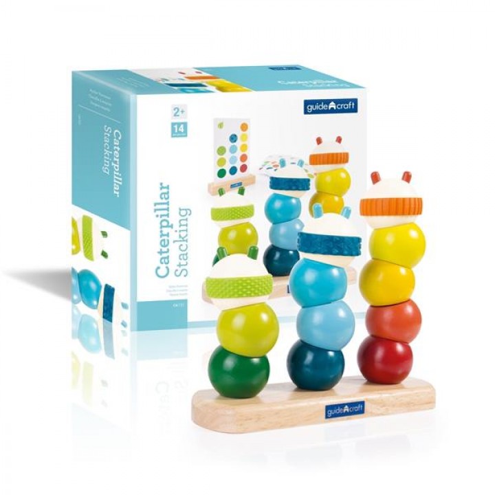 Пірамідка-сортер Guidecraft Manipulatives Гусениці (G6731)