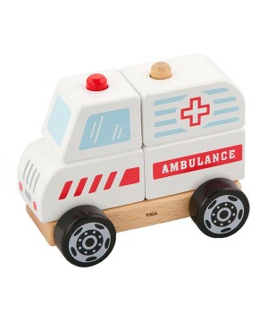 Дерев'яна пірамідка Viga Toys Viga Toys Машина швидкої допомоги (5020421)