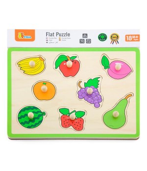 Дерев'яна рамка-вкладиш Viga Toys Кольорові фрукти (50020)