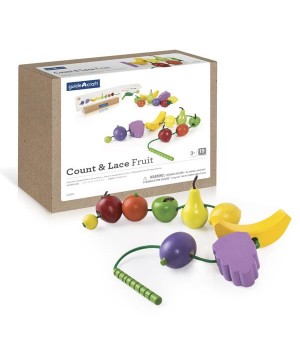 Дерев'яна шнурівка Guidecraft Manipulatives Фрукти (G6803)