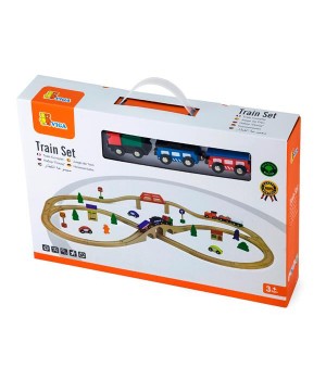 Дерев'яна залізниця Viga Toys 49 ел. (5630421)