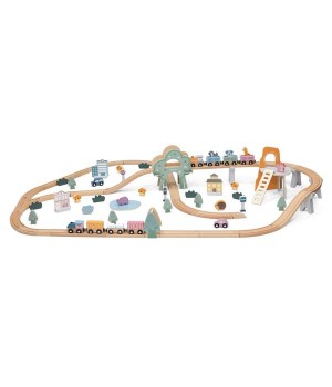 Деревянная железная дорога Viga Toys PolarB 90 ел. (44067)