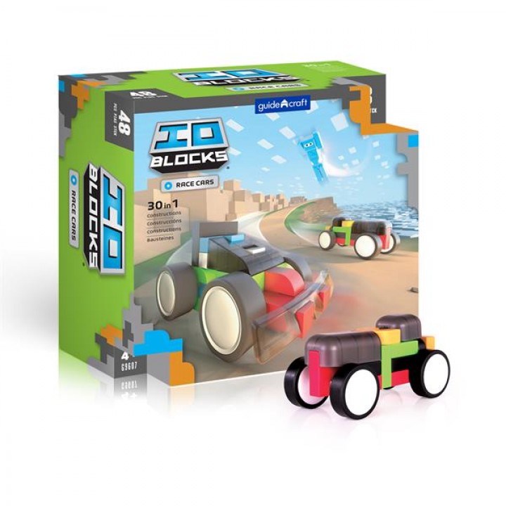 Конструктор Guidecraft IO Blocks Гоночні машини, 48 деталей (G9607)