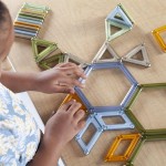 Магнітний конструктор Guidecraft PowerClix Frames Natural, 74 деталі (G9204)