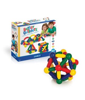 Магнітний конструктор Guidecraft Better Builders, 60 деталей (G8301)