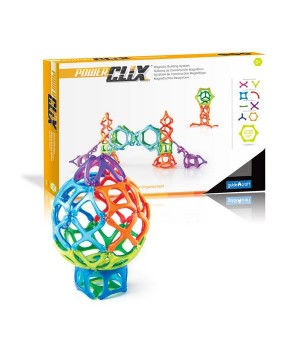 Магнітний конструктор Guidecraft PowerClix Organics, 100 деталей (G9433)