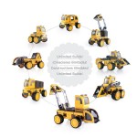 Магнітний конструктор Guidecraft PowerClix Будівельна техніка, 55 деталей (G9460)