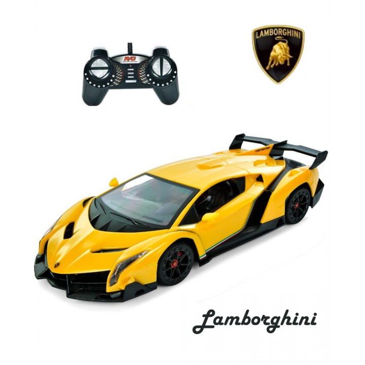 Радіокерована машина Lamborghini (28 см), металевий ударостійкий корпус, яскраве світло фар, колір жовтий (000304C)