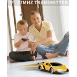 Радіокерована машина Lamborghini (28 см), металевий ударостійкий корпус, яскраве світло фар, колір жовтий (000304C)