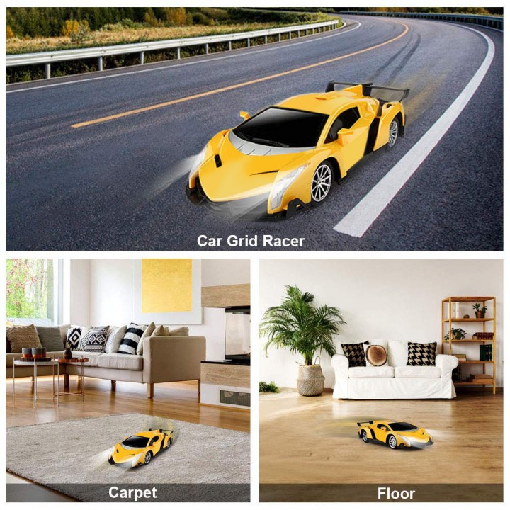 Машинка на радиоуправлении Lamborghini 1:16 с  ярким светом фар, цвет желтый(000306C) 