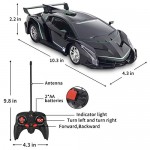 Машинка на радиоуправлении Lamborghini super car 1:16 с  ярким светом фар,  цвет черный (000302C) 